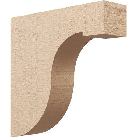 Ekena Millwork 7"W x 28"D x 28"H Thin Del Monte Rough Cedar Woodgrain TimberThane Corbel, Primed Tan CORUR07X28X28DELRCPR